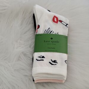 Kate Spade Crew Socks Set Of 3 NWT Size 4-10